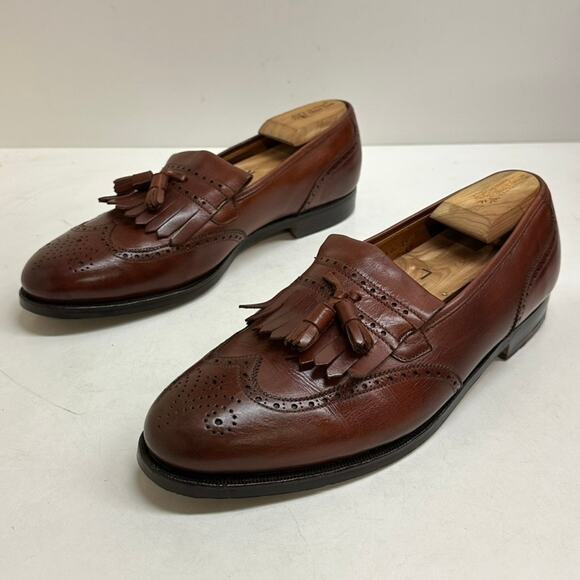 Crockett & Jones x Peal & Co. x Brooks Brothers Wingtip Tassel Loafer 11 Wide E - Picture 5 of 14